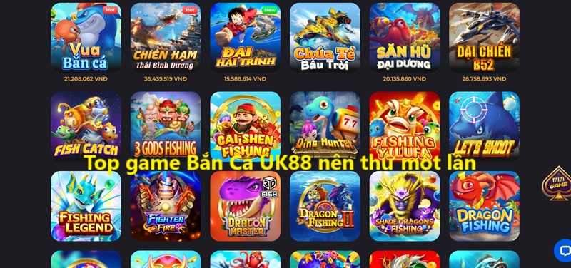 Top game Bắn Cá UK88 nên thử một lần